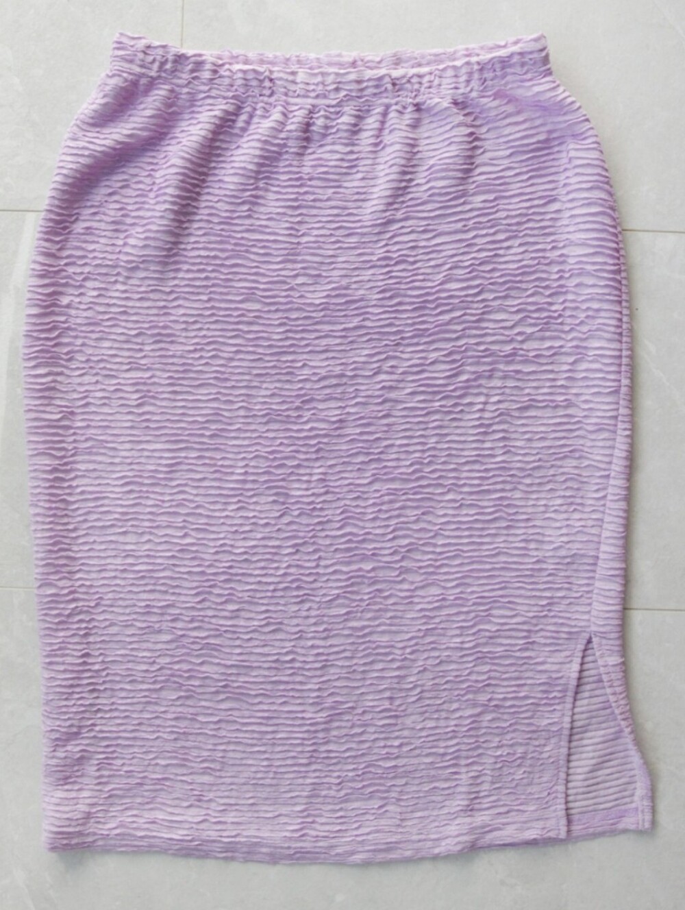 🌼 Vintage lilac purple puckered body con pencil midi skirt